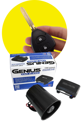 Alarma integrada para auto Genius con llave original — Autobox
