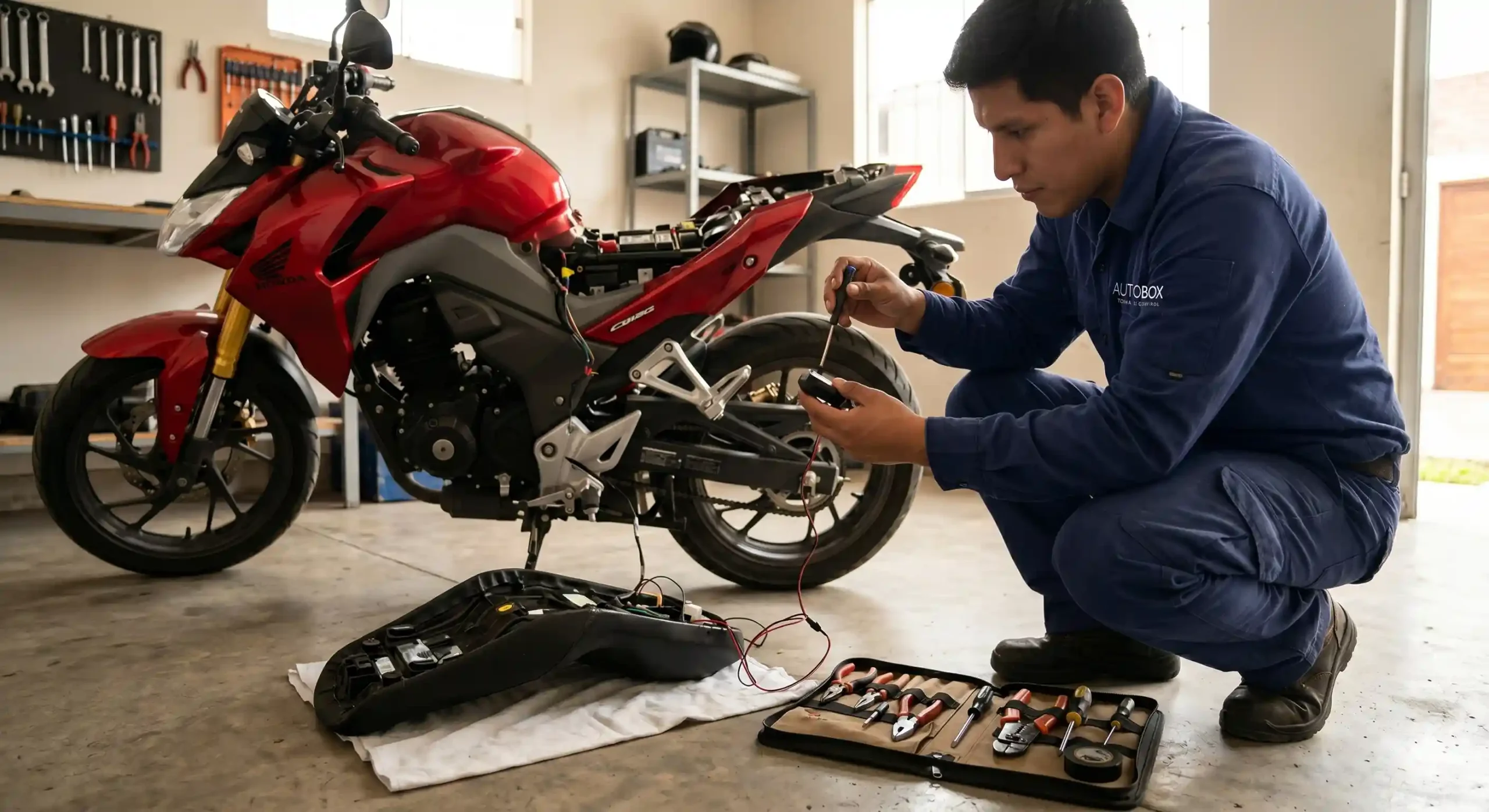 Instalación de alarma para moto lineal en Lima