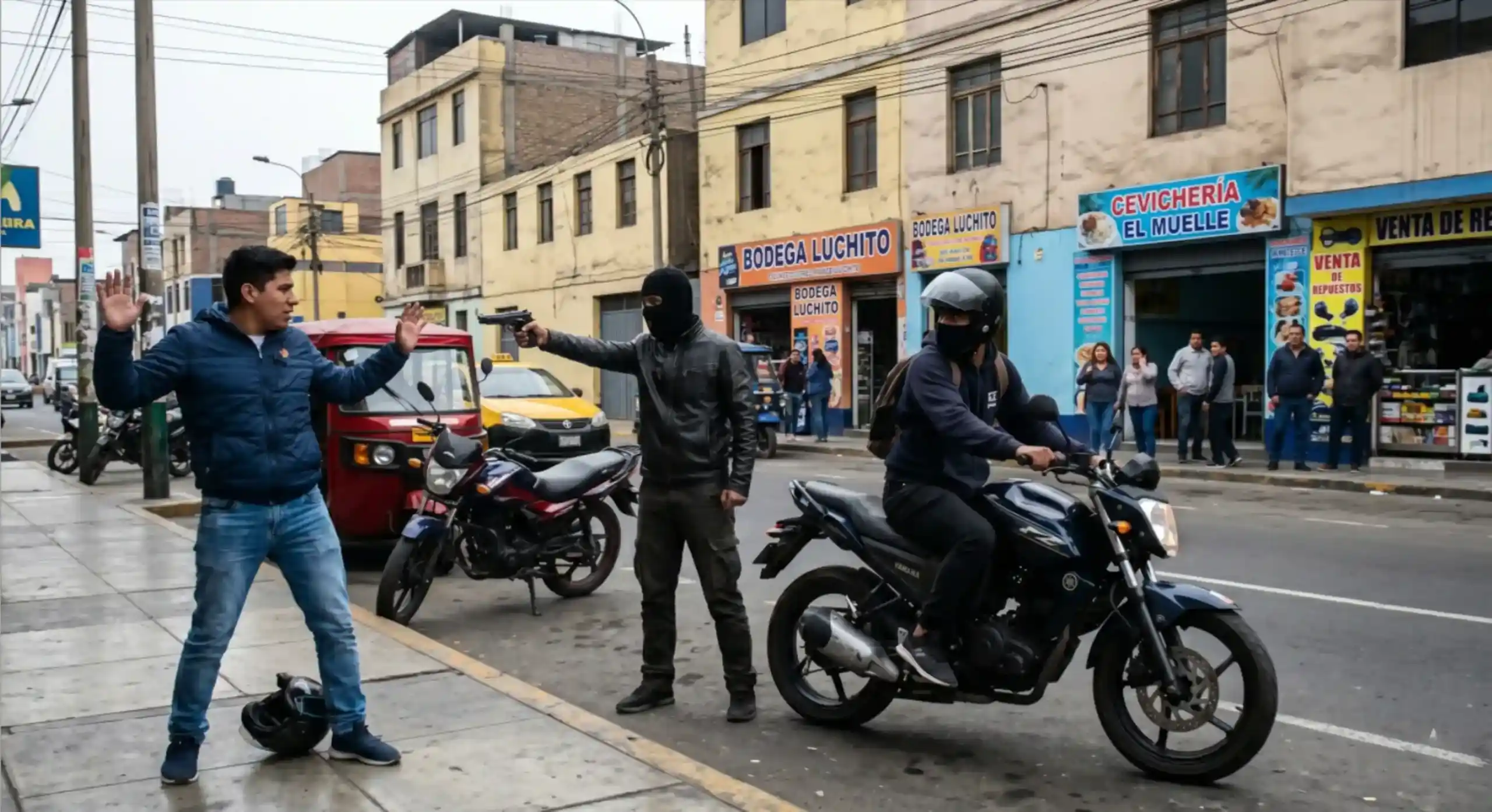 Robos de motos en Lima 2026: repartidor protegiendo su moto con antiasalto | Autobox